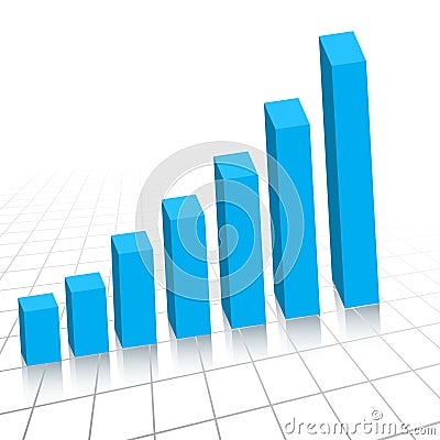 Business profit growth graph c Vector Illustration