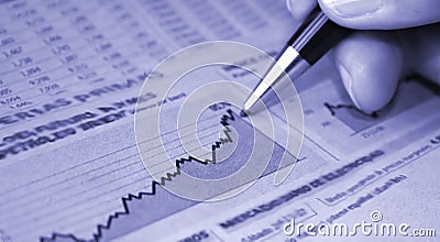 Business progress report Stock Photo