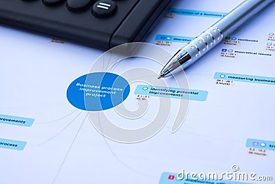 Business project chart Stock Photo