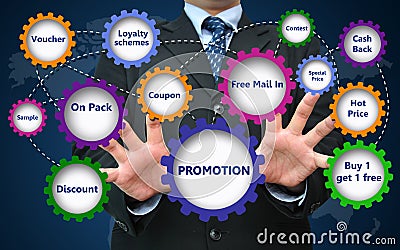 Business promotion for marketing concept Stock Photo