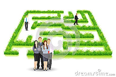 Business Puzzle Vector Illustration