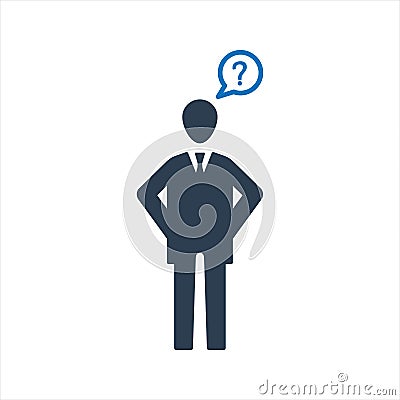 Business question icon. Question mark icon Vector Illustration