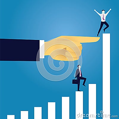 Business Reaching Success Concept Vector Illustration