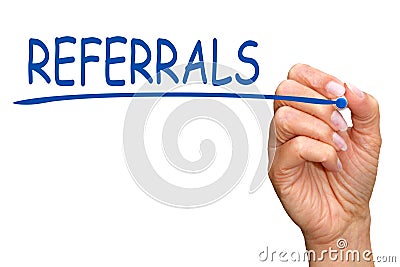 Business referrals Stock Photo