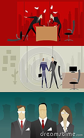 Business relationship illustrations Vector Illustration