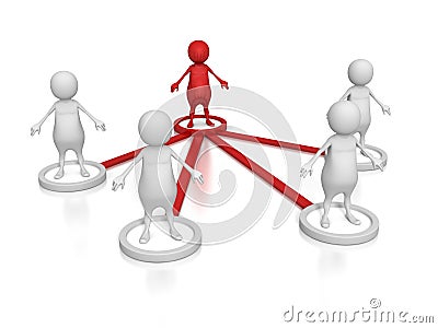 Business Relationship Structure Concept 3d People Team Group Stock Photo