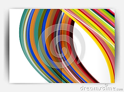 Business report cover template wave Vector Illustration