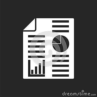 Business report icon Vector Illustration