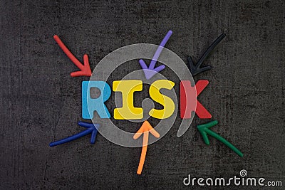 Business risk management, result in uncertainty, unpredictable s Stock Photo