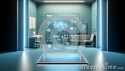 Business risk metaphor and computer network security concept for Managed Security Services in hospital Stock Photo