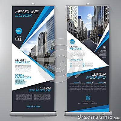 Business Roll Up. Standee Design. Banner Template. Vector Illustration