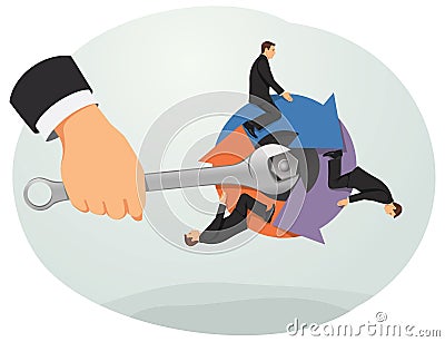 Business rotation Vector Illustration