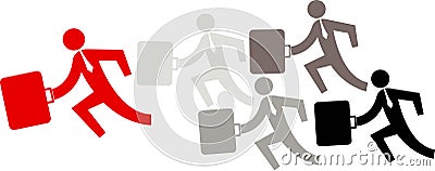 Business running Vector Illustration