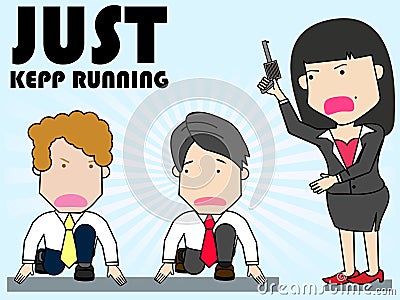 Business running competition. Vector Illustration
