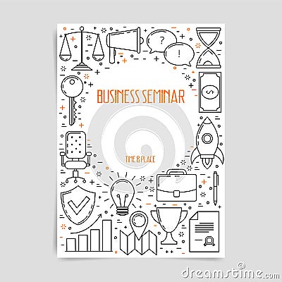 Business seminar poster Stock Photo