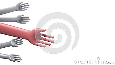 Business Shake hands Support Concept on isolated and white background. paper art Stock Photo