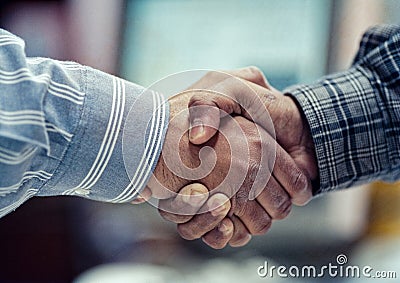 Business Shaking hands greeting.Close-up of businesspeople handshaking Stock Photo