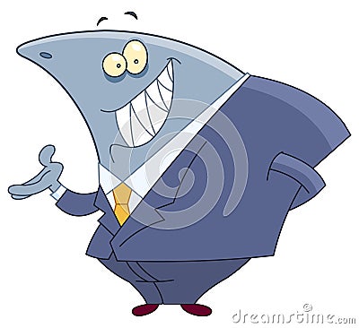 Business shark Vector Illustration