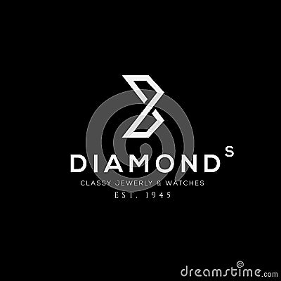 Jewellery vector logo. Business sign, identity for Restaurant, Royalty, Vector Illustration