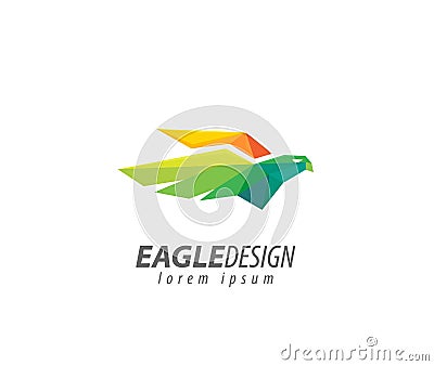 Eagle design poly logo Stock Photo