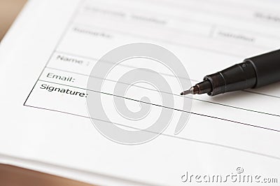 Business Signature Stock Photo