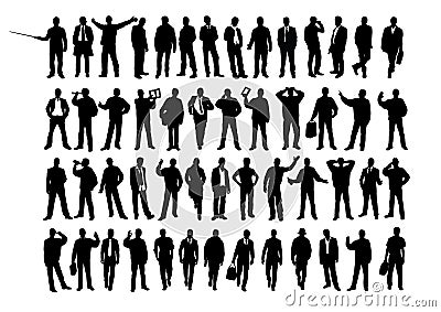 Business silhouette Stock Photo