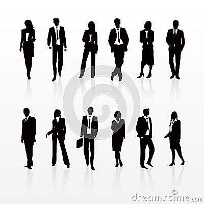 Business Silhouettes Vector Illustration