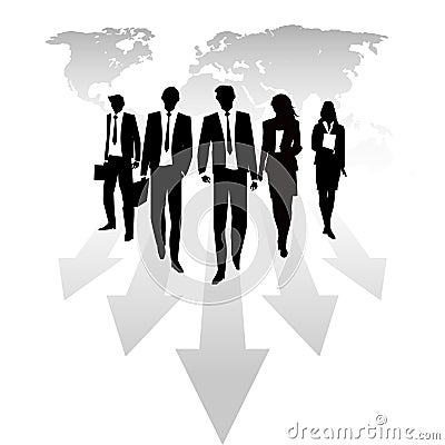 Business Silhouettes Vector Illustration
