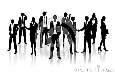 Business Silhouettes Vector Illustration