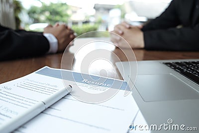 Business situation, job interview concept Stock Photo