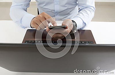 Business situation in the office, front view Stock Photo