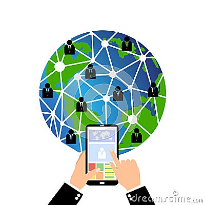 business and Social network design Stock Photo