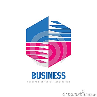 Business solution logo design. Network connection icon. Electronic technology sign. Connection cooperation symbol. Vector Illustration