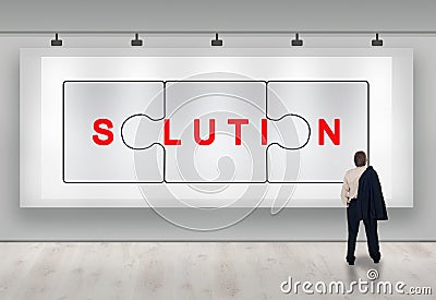 Business solutions advertisement Stock Photo