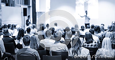 Business speaker giving a talk at business conference event. Editorial Stock Photo