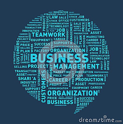 Business speech bubble, word cloud vector Vector Illustration