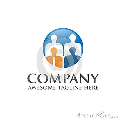 Business, staff, employee, working, leader logo vector Vector Illustration