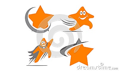 Business Star Swoosh Vector Illustration