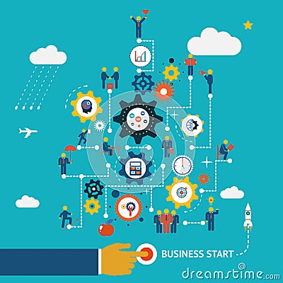 Business start infographics Vector Illustration