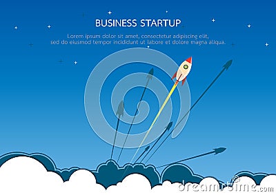 Business start up concept. Cartoon Illustration
