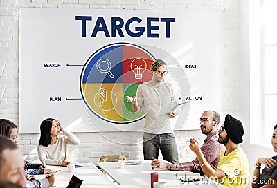 Business Startup Entrepreneur Strategy Target Concept Stock Photo