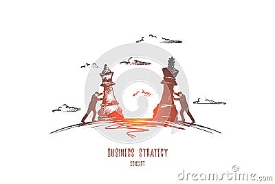 Business strategy concept. Hand drawn isolated vector. Vector Illustration