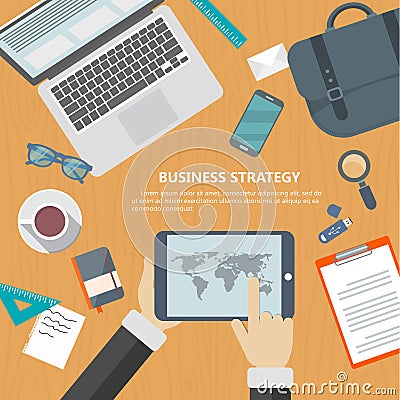 Business strategy concept. Vector Illustration