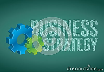 Business Strategy handwritten with white chalk Stock Photo