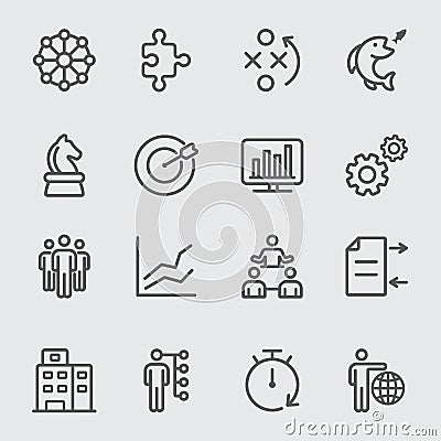 Business and Strategy line icon Vector Illustration