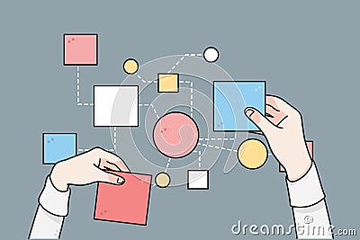 Business strategy, planing, processes concept Vector Illustration