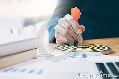 Business strategy planning success target goals. Stock Photo