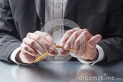Business stress with male hands gesture Stock Photo