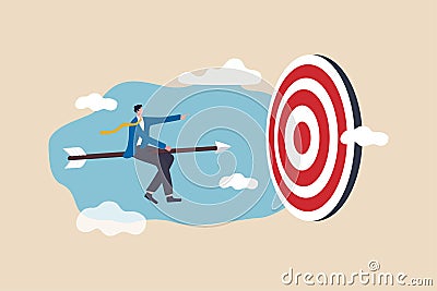 Business success achievement, leadership to survive and win business strategy or setting goal and target concept, smart business Stock Photo