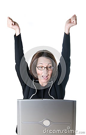 Business Success Excitement Stock Photo